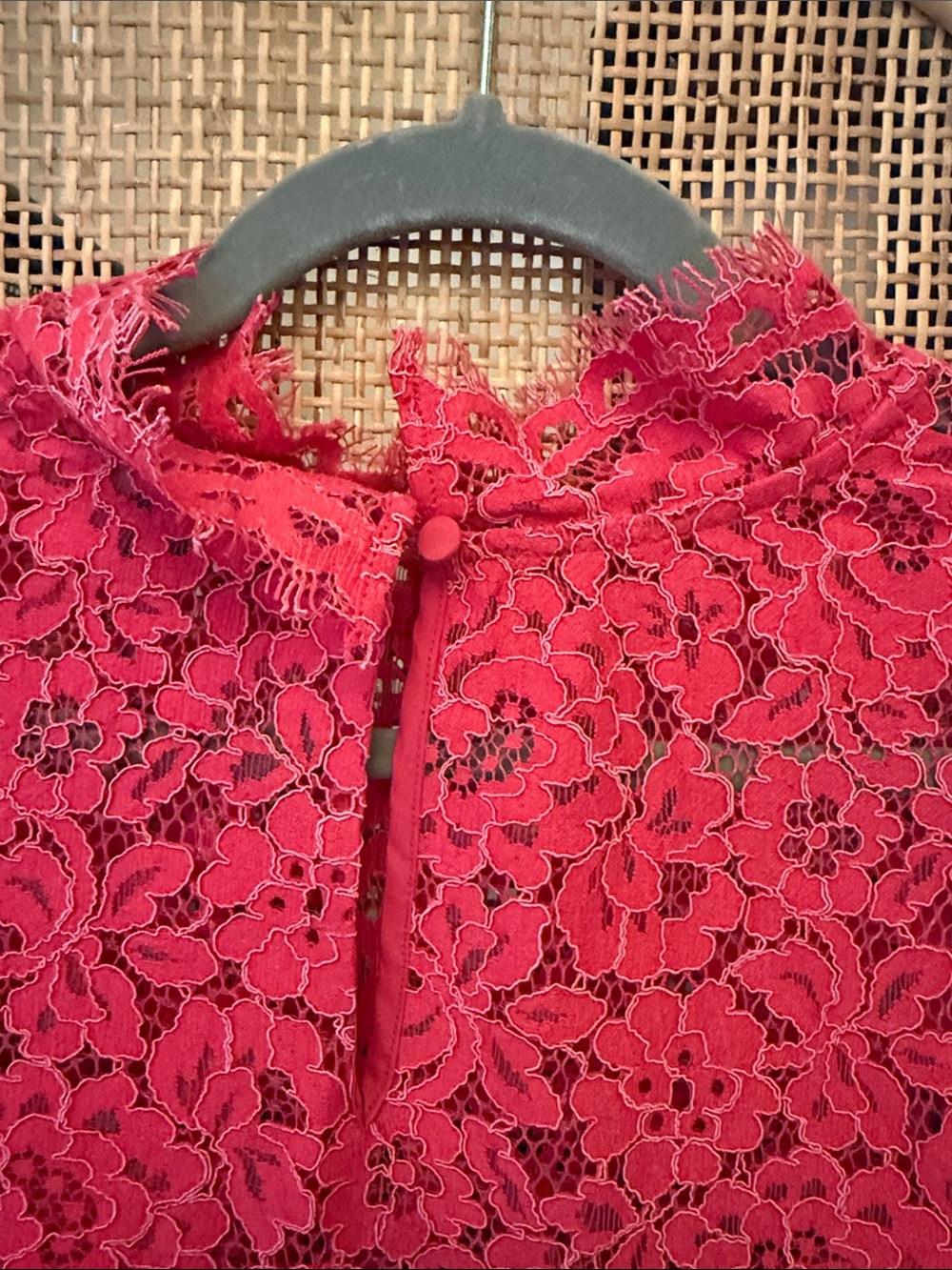 J.Crew Scalloped Lace Mock Neck Blouse - Picture 9 of 9